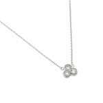 wholesale sterling silver cz triple cluster pendant necklace