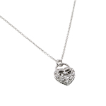 wholesale sterling silver cz center open heart pendant necklace