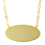 sterling silver gold plated disc necklace