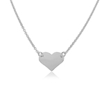 wholesale sterling silver high polish heart necklace