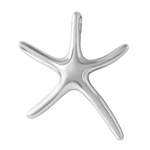 sterling silver starfish shaped pendant
