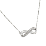 wholesale sterling silver cz infinity pendant necklace