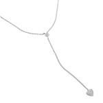 wholesale sterling silver star and heart drop cz necklace