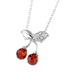 sterling silver cherriy necklace