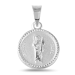 sterling silver high polish saint jude medallion
