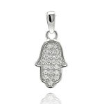 wholesale sterling silver hamsa micro pave cz dangling pendant
