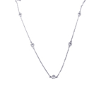 wholesale sterling silver open cricle cz necklace