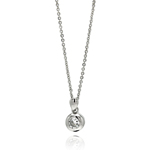 wholesale sterling silver round cz necklace