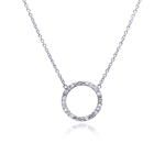 sterling silver eternity pendant necklace