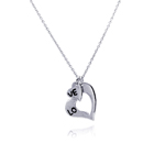 wholesale 925 sterling silver love heart pendant necklace