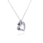wholesale 925 sterling silver love heart pendant necklace