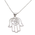 wholesale sterling silver hamsa pendant necklace