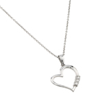 wholesale sterling silver heart cz pendant