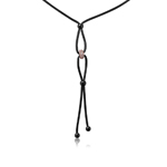 sterling silver black rhodium interlocking Italian necklace