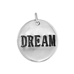 sterling silver 'dream' engraved pendent