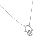 wholesale sterling silver cz hamsa pendant necklace