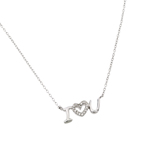wholesale sterling silver cz iandlt;3u pendant necklace