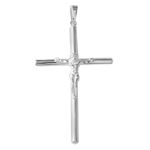 sterling silver high polish cross pendant