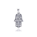 wholesale sterling silver hand cz dangling pendant