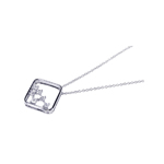 sterling silver octagon pendant necklace