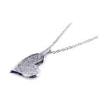 sterling silver heart pendant necklace