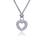 sterling silver heart pendant necklace