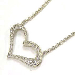 sterling silver heart pendant necklace