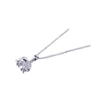 wholesale 925 sterling silver cz elephant pendant necklace
