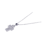 wholesale 925 sterling silver cz cross pendant necklace