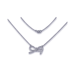 wholesale 925 sterling silver bowtie pendant necklace