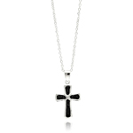 wholesale sterling silver cz cross pendant necklace