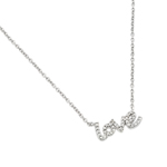 wholesale sterling silver textured love pendant necklace