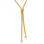 sterling silver gold plated drop necklace with double sash