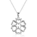 wholesale sterling silver flower heart petals with 2 mountings