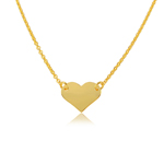 sterling silver gold plated heart necklace