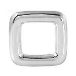 sterling silver large square fashion pendant