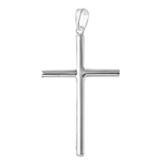 sterling silver high polish plain cross pendant