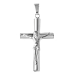 sterling silver high polish small cylinder cross pendant