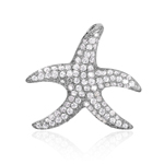 wholesale sterling silver starfish cz pendant