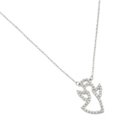 wholesale 925 sterling silver open cz angel necklace