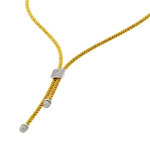 sterling silver gold and rhodium plated Italian necklace