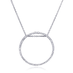 wholesale silver cz necklace