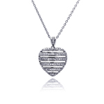 wholesale 925 sterling silver cz heart pendant necklace
