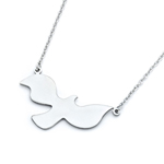 wholesale sterling silver dove pendant necklace