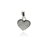 wholesale sterling silver heart cz dangling pendant