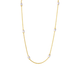 sterling silver diamond cut gold plated Italian necklace