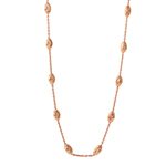 sterling silver diamond cut rose gold plated Italian necklace