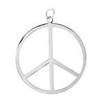 sterling silver open peace symbol pendant