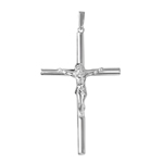 sterling silver cylinder large cross pendant