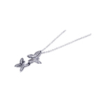 sterling silver 2 butterfly pendant necklace